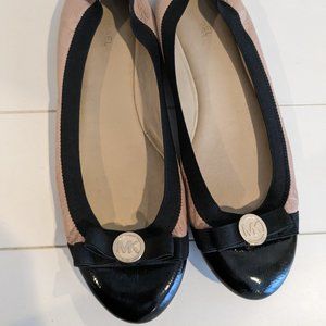 Michael Kors Ballet Flat Black Nude 8